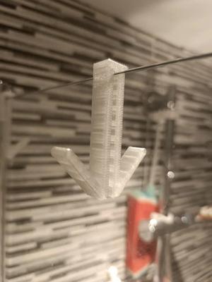 Shower glass (6mm) hook   