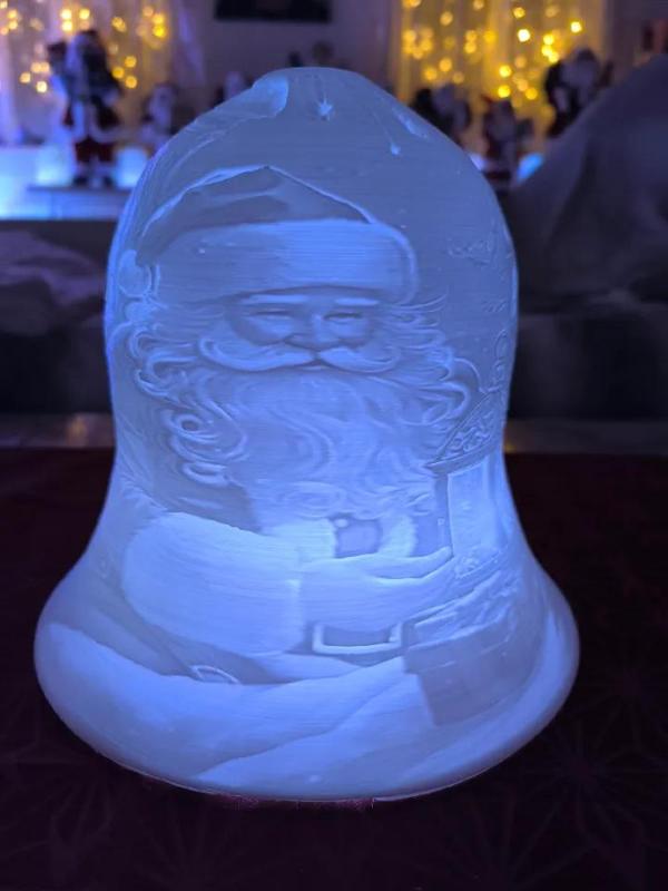 Lithophane Glocke Santa Claus   