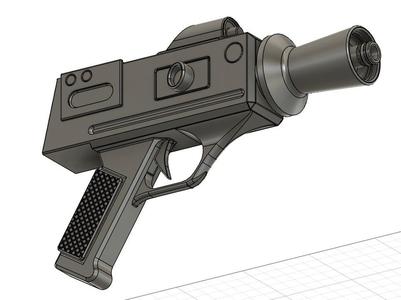 Sideshow exclusive Star Wars Tie Pilot style replacement blaster pistol for 1:12 1:6 figures and 1:1 cosplay
