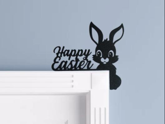Corner Art - Happy Easter Bunny - door art