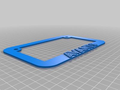 Avants Motorcycle License Plate Frame