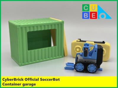 CyberBrick SoccerBot and Forklift Container garage