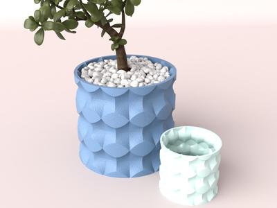 Ellipse Pattern Planter –Vase Mode & Regular Print