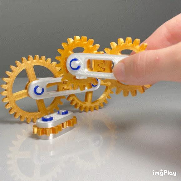 MECHANICAL MODULAR GEARS TOY - GEAR MECHANISM
