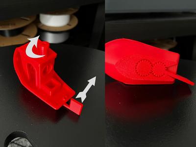Benchy with a rudder - Print-in-Place
