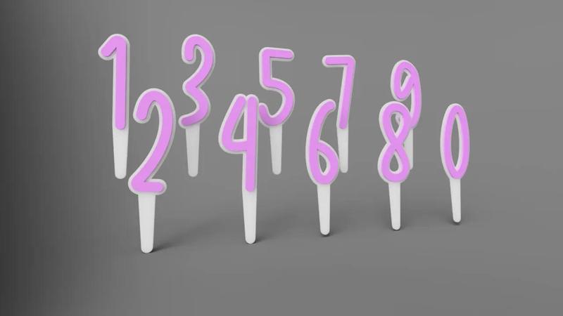 Numbers for Birthday Cake Decoration   