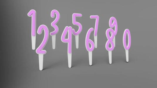 Numbers for Birthday Cake Decoration   