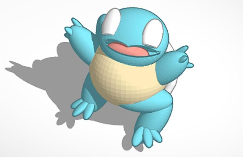 3D printable Squirtle Pokemon!
