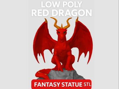 Low-Poly Red Dragon
