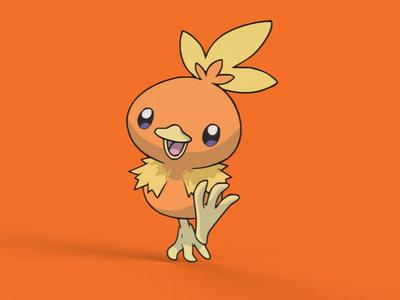 Torchic Wall Art