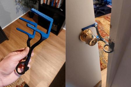 Door Wedge/Lock for a Cat Room 