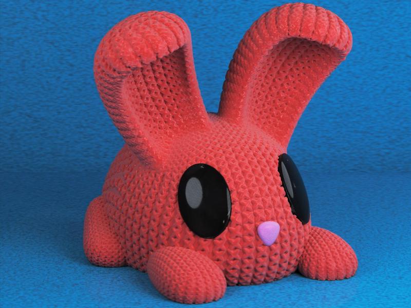 Cute Knitted Easter Bunny Rabbit ( + Key) No AMS