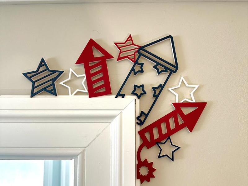 Fireworks Door Corner Decor