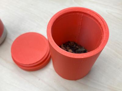 Tea Container and Threaded Lid