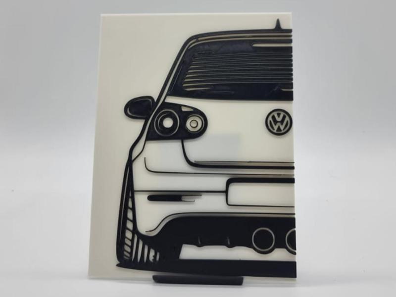 2D Wall Art Golf 5 GTI