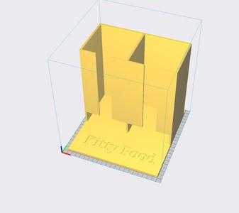 Catfood rectangular tin holder