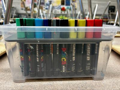 Marker organization system for IKEA bins