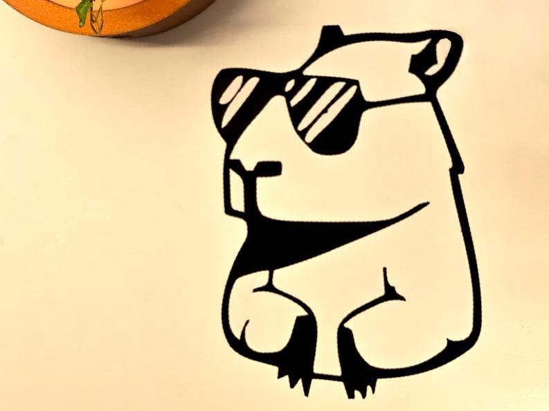 Cool capybara wall art