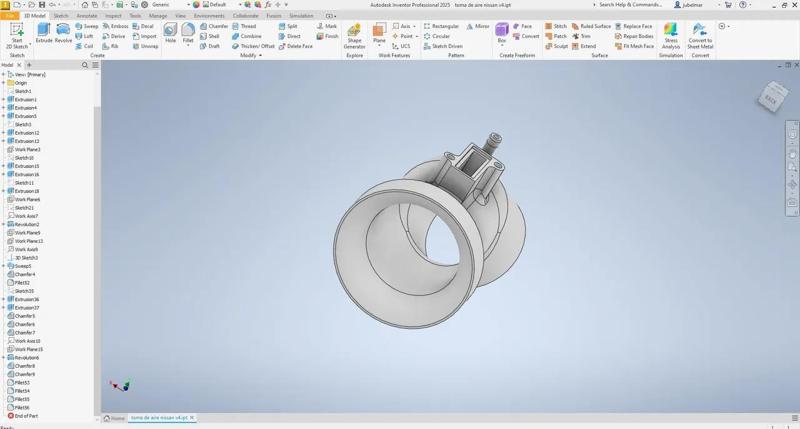 B18 (2020-) Nissan Sentra intake for K&N filter   