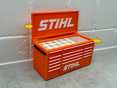 Lid - Stihl Inspired Toolbox desk organizer pen