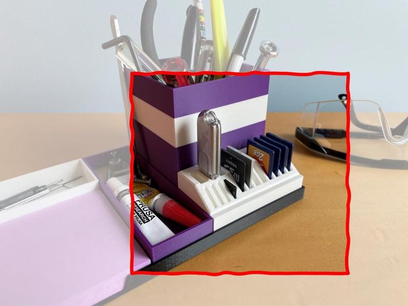 Daves Modular Organizer-SD MicroSD USB Holder (Remix)