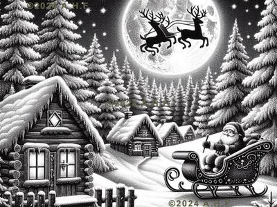 Christmas motif with Santa