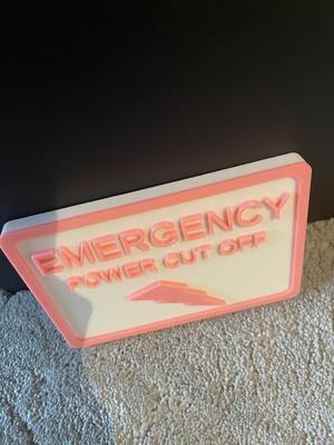 Emergency Power Cut Off Sign   