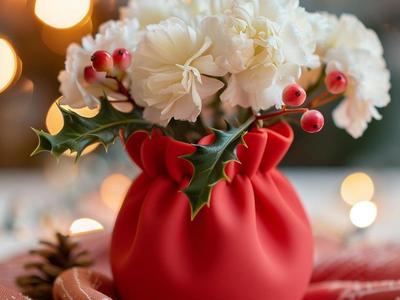 Christmas Sack Vase for Festive Home Decor