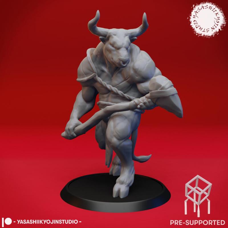 Minotaur - Tabletop Miniature (Pre-Supported)