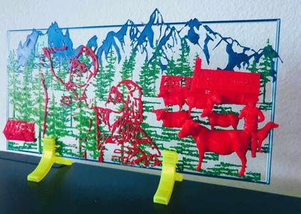 3D Mountain Farm Couples Swiss