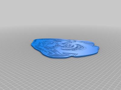 hooded skull logo wall art.