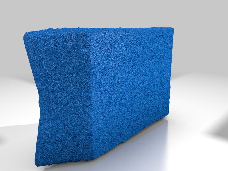 Bloco de diagrama tátil que representa o movimento de epirogênes. Ie da placa litosférica sob outra placa