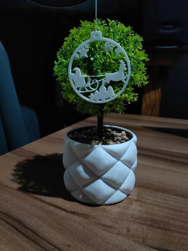 Christmas ornament Santa Claus with Reindeer   