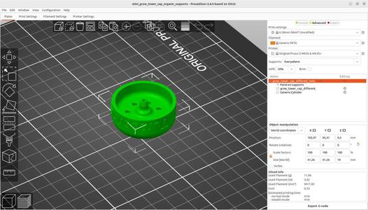 Organic Supports for Mini Hydro Tower Cap