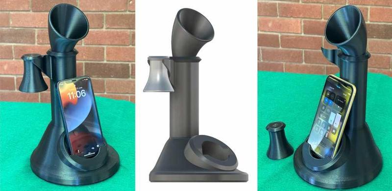 Classic old Candlestick Phone shaped - iPhone holder / stand