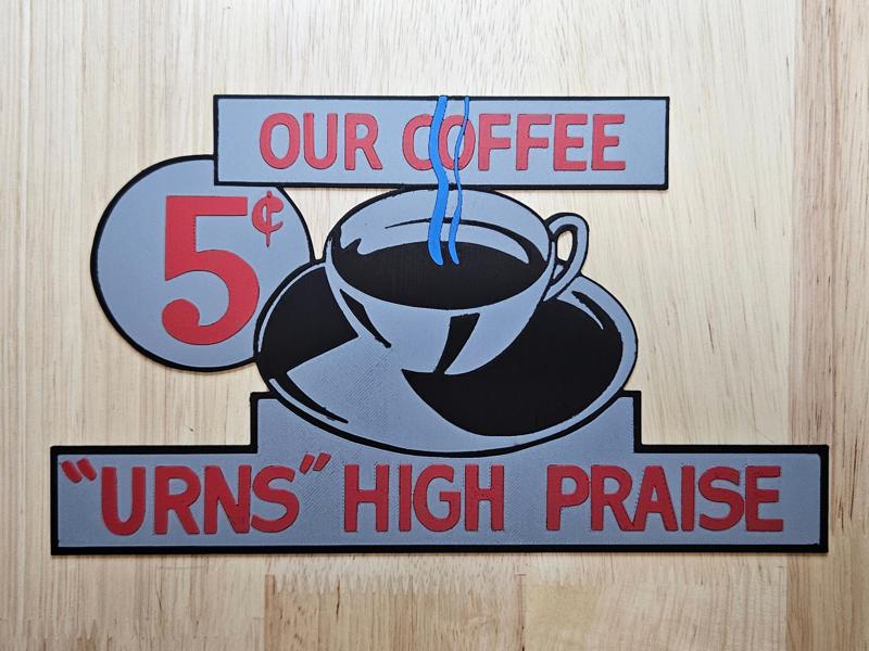 BTTF Back to the Future Coffee Sign Cafe Diner