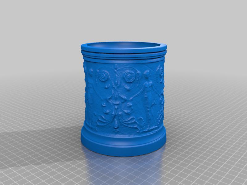 well head with floral designs