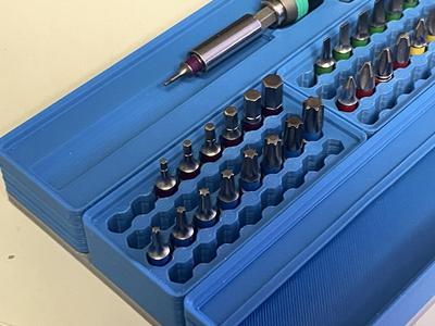 Gridfinity 32pcs ¼in Screwdriver Bit Holder 2x1x3.stl