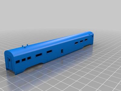 N scale 85' smooth side passenger 3305-IC-Bar-Lounge-Obs-CofN