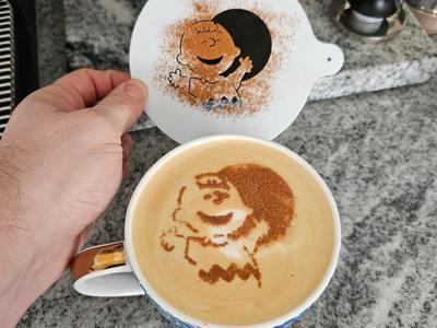 Perfect Charlie Brown Latte Art Stencil