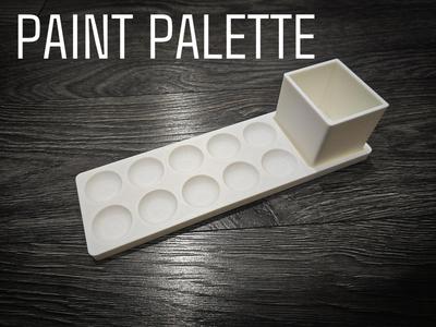 Paint palette + water container