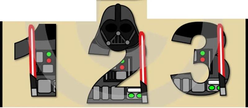 123 star wars numbers   
