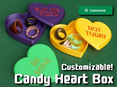 Candy Heart  Box - customizable!