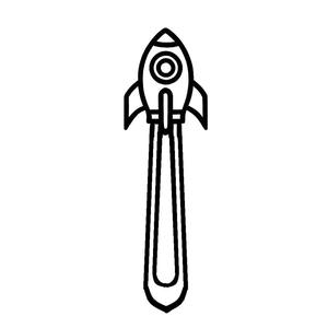 Rocket bookmark   