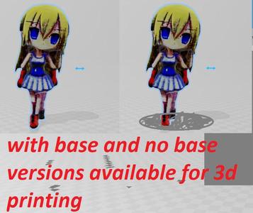 ChibiBlondeGirl Wbase and Figure