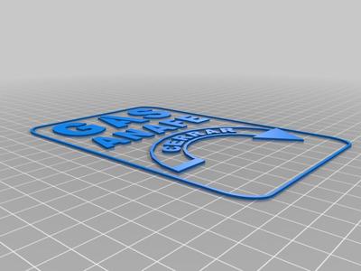 Carteles para llaves de gas de la cocina