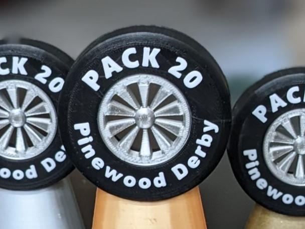 Pinewood Derby Trophies - Fully Customizable Tire