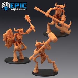 Minotaur Skeleton Set / Undead Encounter / Skull Head Animal