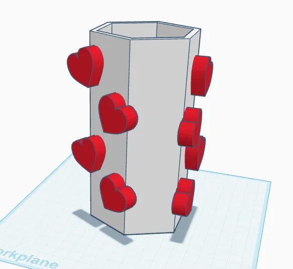 S.Valentine Flower Pot   