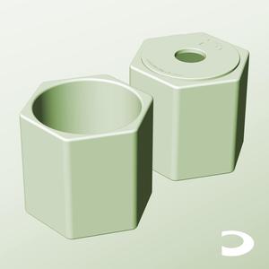 CH128-140-P Pierced Modular Stacking Storage Box Bin Container Planter Lamp Shade | Printable Objects - Infinite Containers | stl file for 3d printing